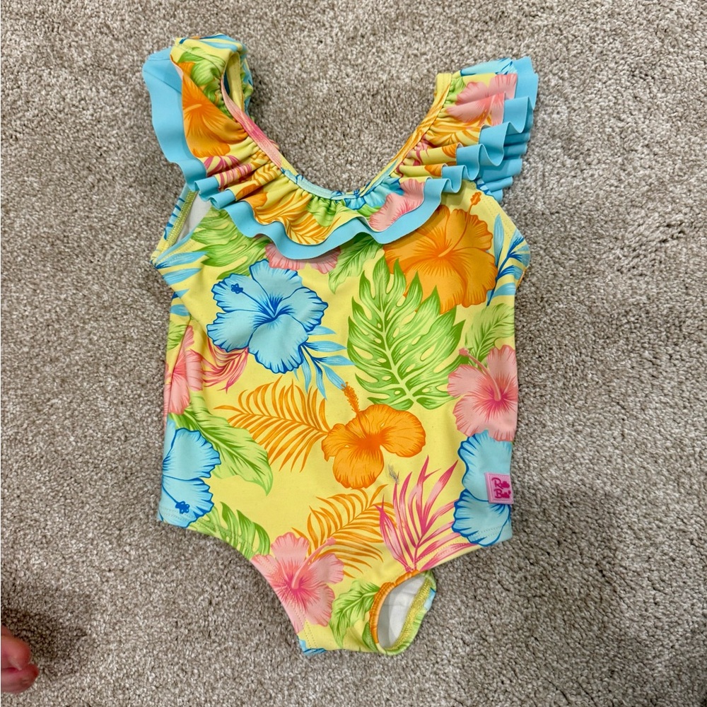 Ruffle butts Happy Hula Scoopback Ruffle One Piece swimsuit 18-24 month girl